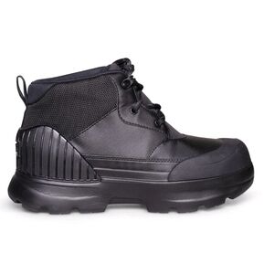 UGG WOMEN'S NEUMEL X WATER-RESISTANT MESH LEATHER CHUKKA BLACK ANKLE RAIN BOOTS